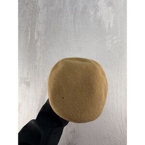 Kangol Wool Seamless Flat Cap Hat Mens M Tan 100% Wool Ivy Driving Cabbie